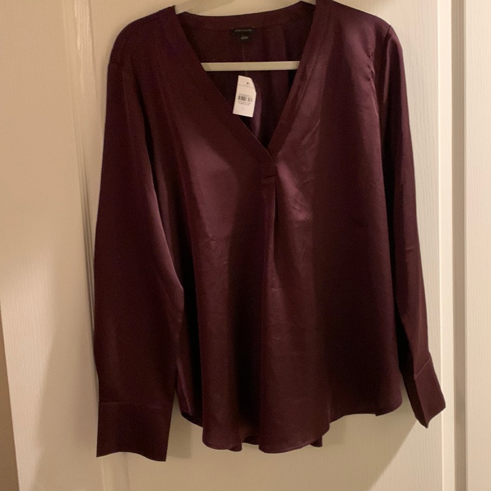 NWT Large Burgundy Ann Taylor blouse